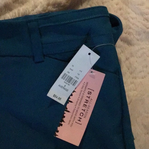 All Season Stretch Slacks in Turquoise - Picture 3 of 4